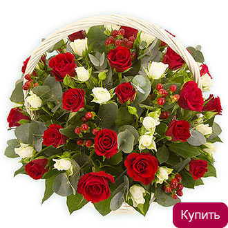 Корзина из роз Айседора