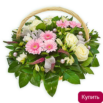 Альстромерия в корзине