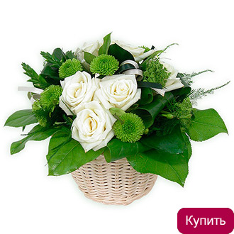 Корзинка с розами Недотрога