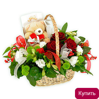 Композиция с розами Путь к сердцу