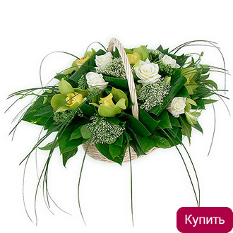 Корзина с розами Райский остров