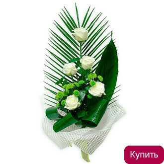Розы и хризантемы в букете